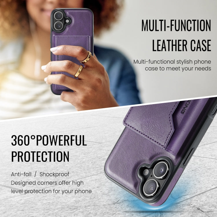 For iPhone 16 Plus MAGKING K2 Series MagSafe RFID Card Bag Detachable Phone Case