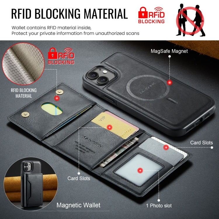 For iPhone 12 / 12 Pro MAGKING K2 Series MagSafe RFID Card Bag Detachable Phone Case