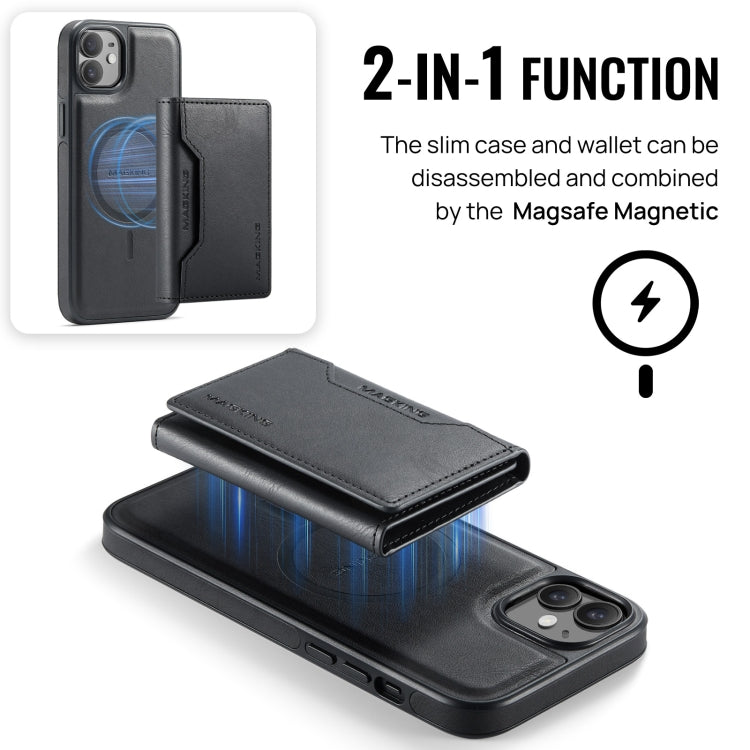 For iPhone 12 / 12 Pro MAGKING K2 Series MagSafe RFID Card Bag Detachable Phone Case