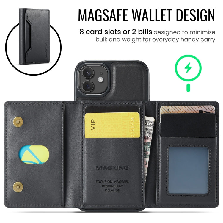 For iPhone 12 / 12 Pro MAGKING K2 Series MagSafe RFID Card Bag Detachable Phone Case