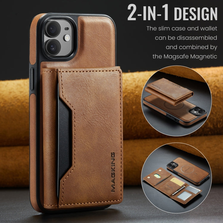For iPhone 12 / 12 Pro MAGKING K2 Series MagSafe RFID Card Bag Detachable Phone Case
