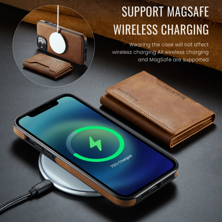 For iPhone 12 / 12 Pro MAGKING K2 Series MagSafe RFID Card Bag Detachable Phone Case