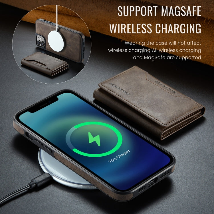For iPhone 12 / 12 Pro MAGKING K2 Series MagSafe RFID Card Bag Detachable Phone Case