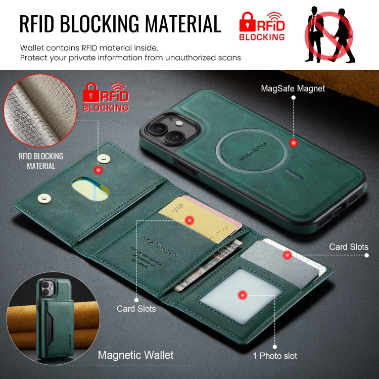 For iPhone 12 / 12 Pro MAGKING K2 Series MagSafe RFID Card Bag Detachable Phone Case