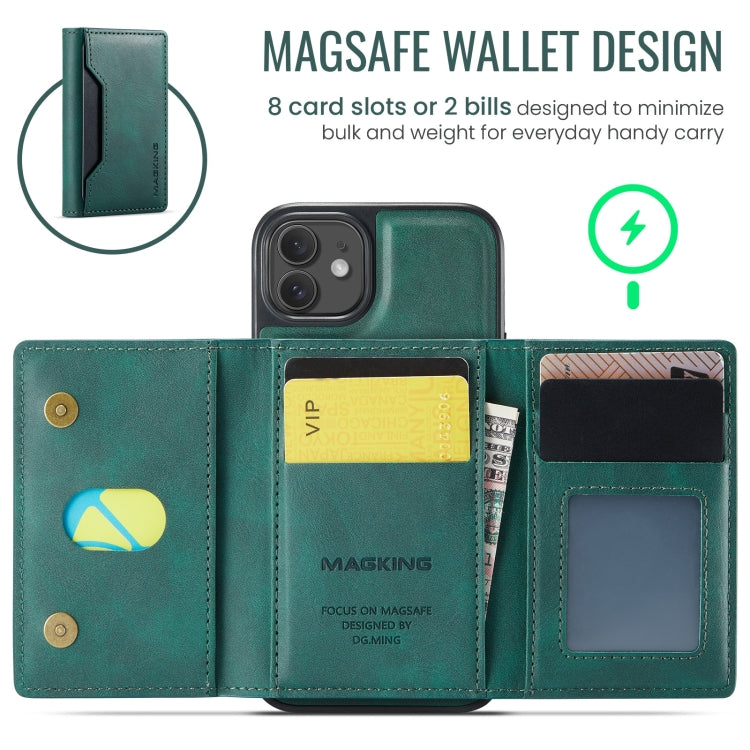For iPhone 12 / 12 Pro MAGKING K2 Series MagSafe RFID Card Bag Detachable Phone Case