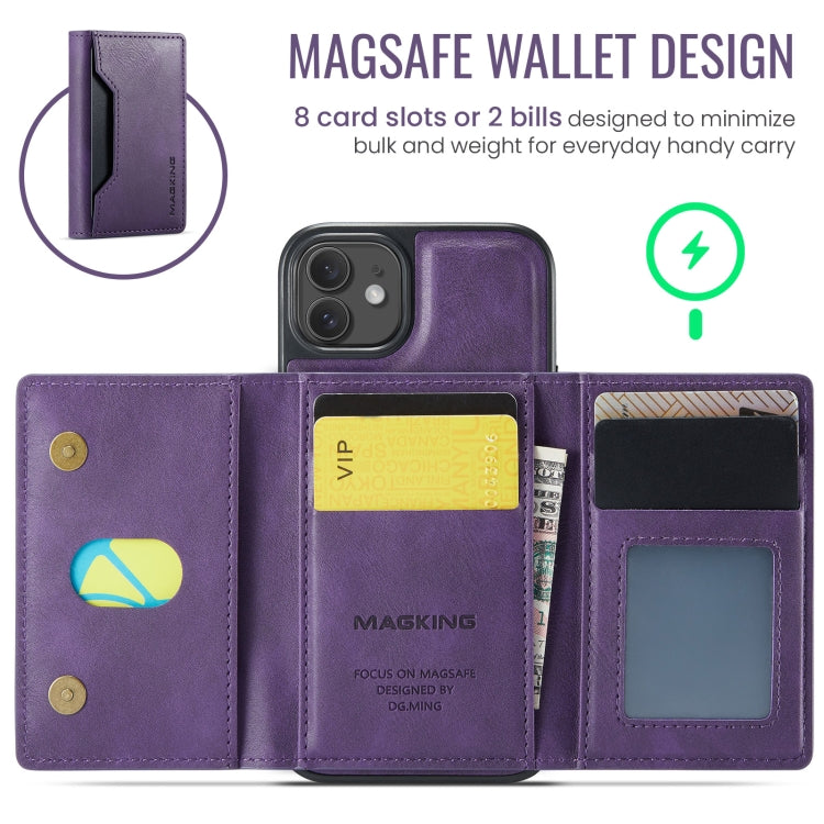 For iPhone 12 / 12 Pro MAGKING K2 Series MagSafe RFID Card Bag Detachable Phone Case