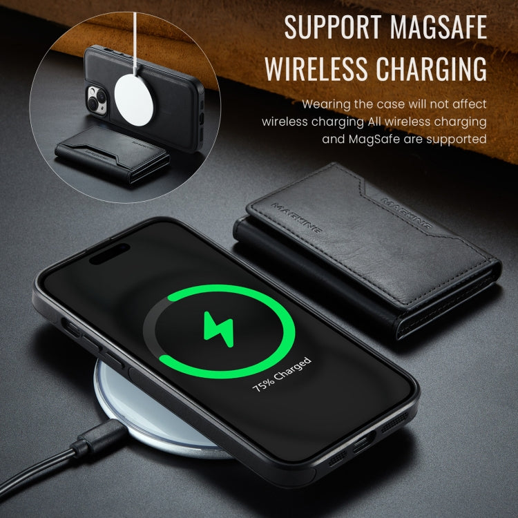 For iPhone 14 Plus MAGKING K2 Series MagSafe RFID Card Bag Detachable Phone Case
