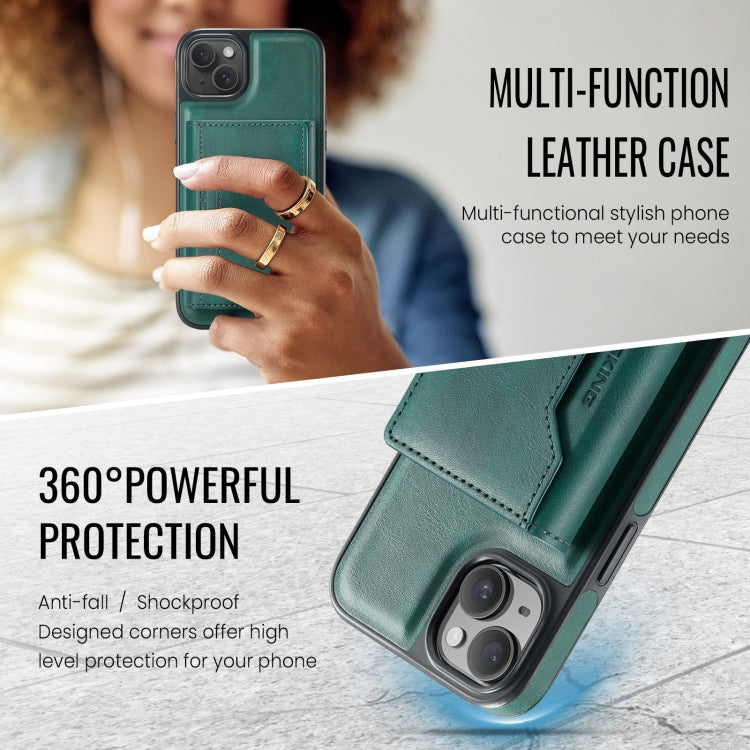For iPhone 14 Plus MAGKING K2 Series MagSafe RFID Card Bag Detachable Phone Case