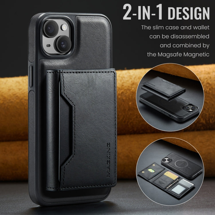 For iPhone 14 MAGKING K2 Series MagSafe RFID Card Bag Detachable Phone Case
