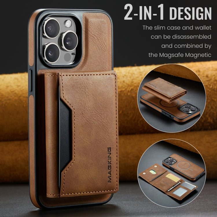For iPhone 14 Pro Max MAGKING K2 Series MagSafe RFID Card Bag Detachable Phone Case