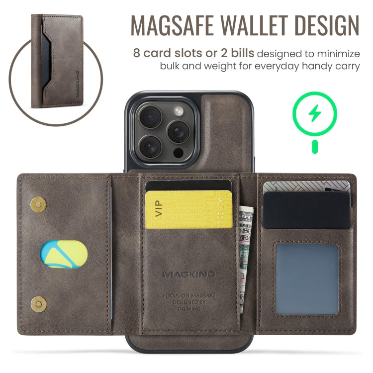 For iPhone 14 Pro Max MAGKING K2 Series MagSafe RFID Card Bag Detachable Phone Case