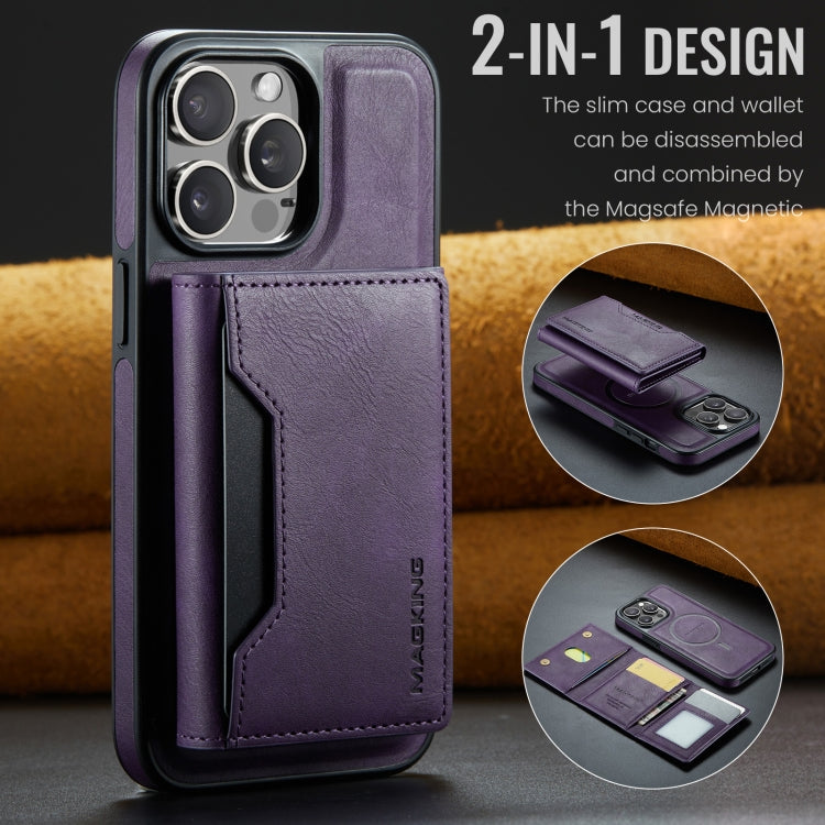 For iPhone 14 Pro Max MAGKING K2 Series MagSafe RFID Card Bag Detachable Phone Case