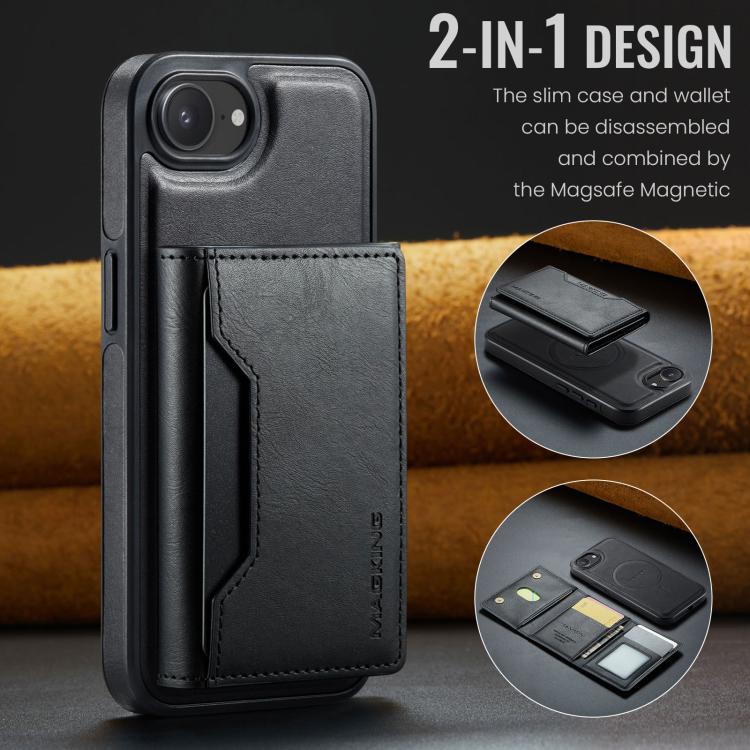 For iPhone 17e / 16e MAGKING K2 Series MagSafe RFID Card Bag Detachable Phone Case