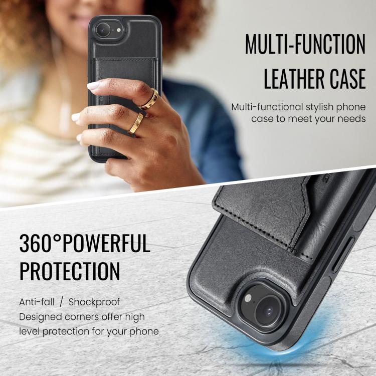 For iPhone 17e / 16e MAGKING K2 Series MagSafe RFID Card Bag Detachable Phone Case