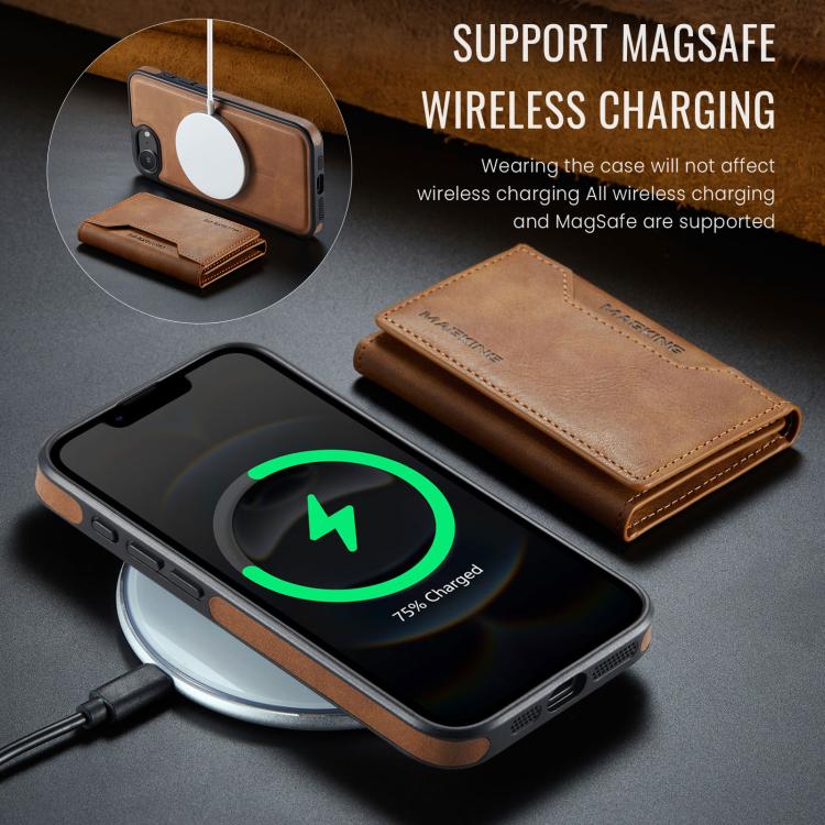 For iPhone 17e / 16e MAGKING K2 Series MagSafe RFID Card Bag Detachable Phone Case