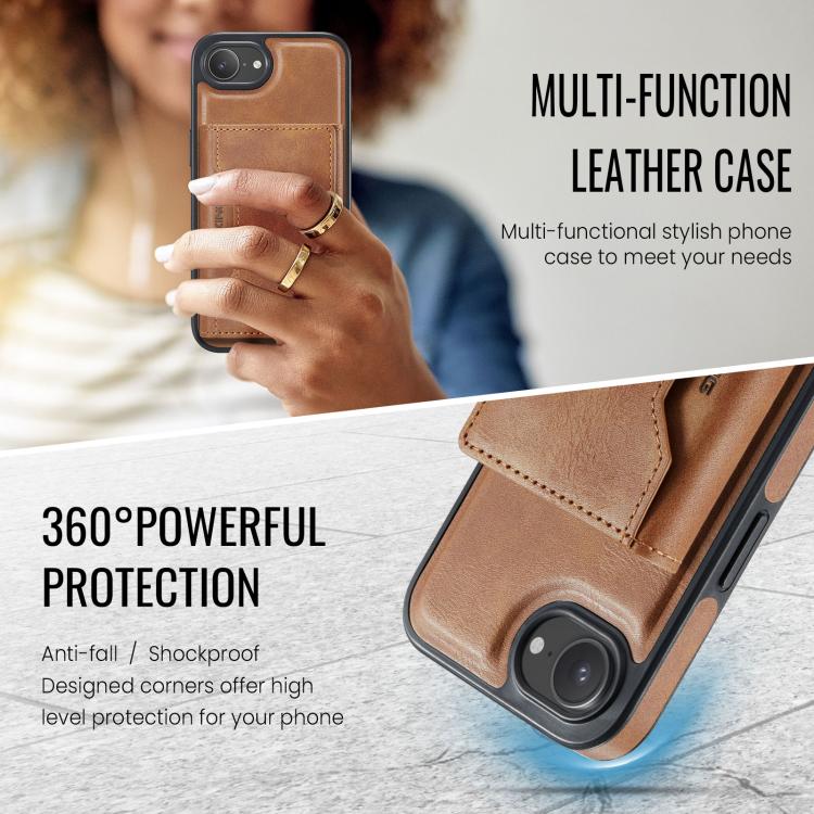 For iPhone 17e / 16e MAGKING K2 Series MagSafe RFID Card Bag Detachable Phone Case
