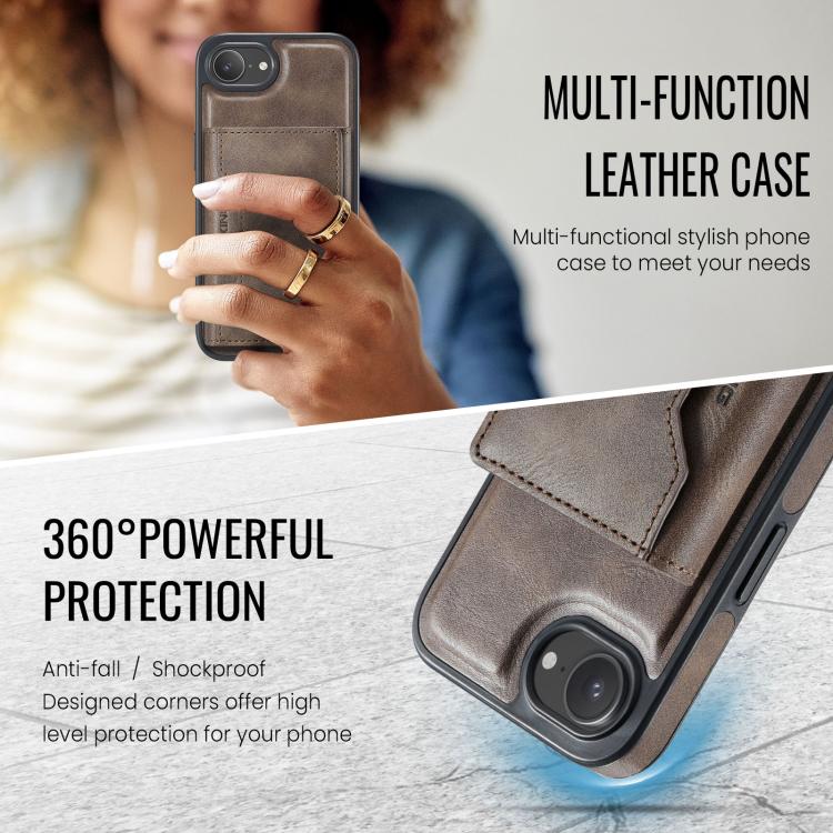 For iPhone 17e / 16e MAGKING K2 Series MagSafe RFID Card Bag Detachable Phone Case