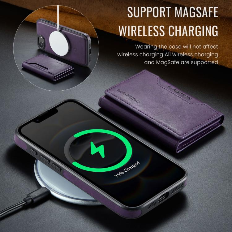 For iPhone 17e / 16e MAGKING K2 Series MagSafe RFID Card Bag Detachable Phone Case