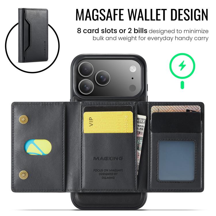 For iPhone 17 Pro Max MAGKING K2 Series MagSafe RFID Card Bag Detachable Phone Case