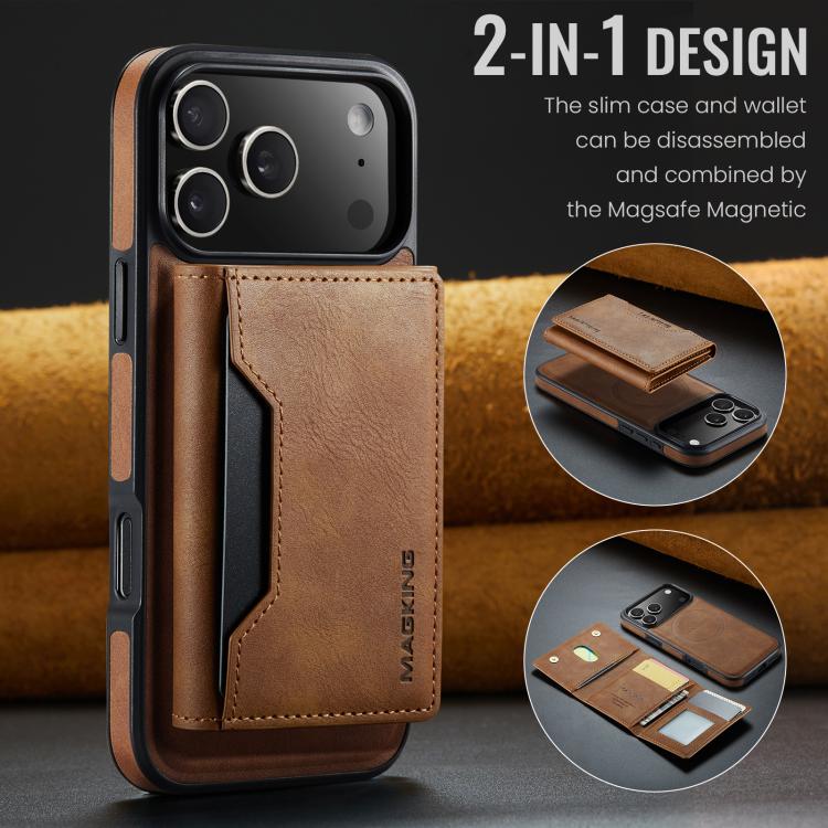 For iPhone 17 Pro Max MAGKING K2 Series MagSafe RFID Card Bag Detachable Phone Case