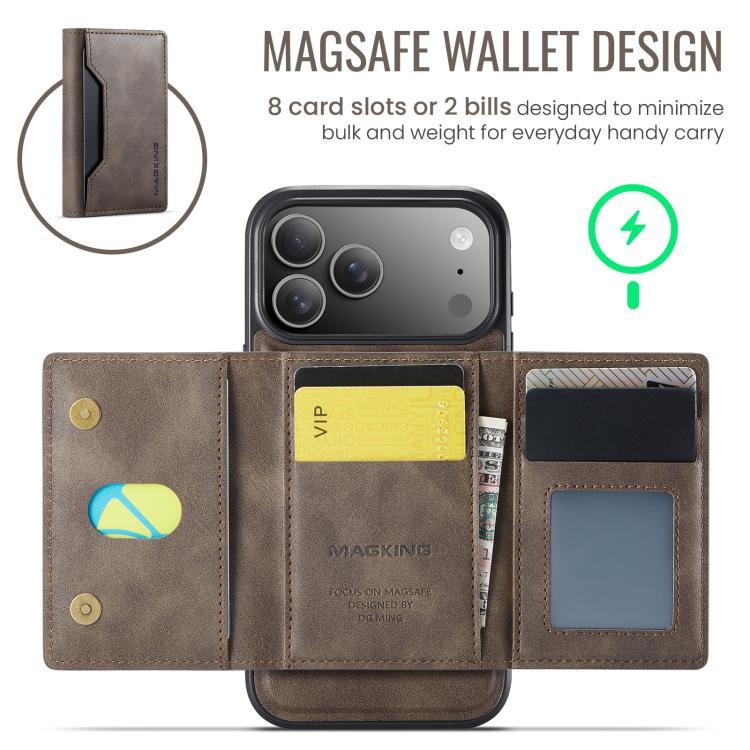 For iPhone 17 Pro Max MAGKING K2 Series MagSafe RFID Card Bag Detachable Phone Case