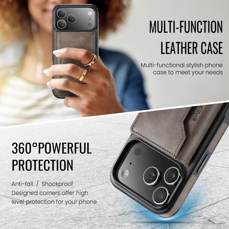 For iPhone 17 Pro Max MAGKING K2 Series MagSafe RFID Card Bag Detachable Phone Case
