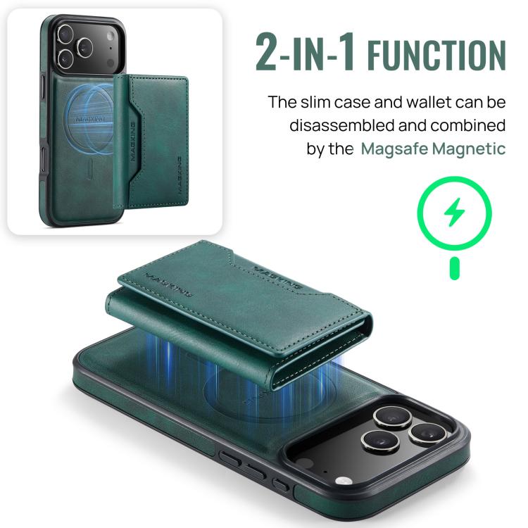 For iPhone 17 Pro Max MAGKING K2 Series MagSafe RFID Card Bag Detachable Phone Case