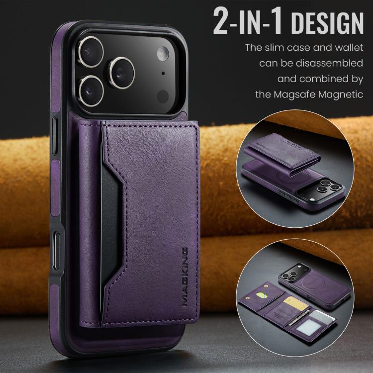 For iPhone 17 Pro Max MAGKING K2 Series MagSafe RFID Card Bag Detachable Phone Case