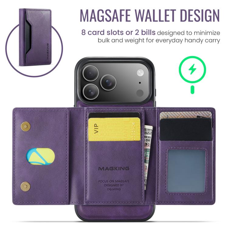For iPhone 17 Pro Max MAGKING K2 Series MagSafe RFID Card Bag Detachable Phone Case