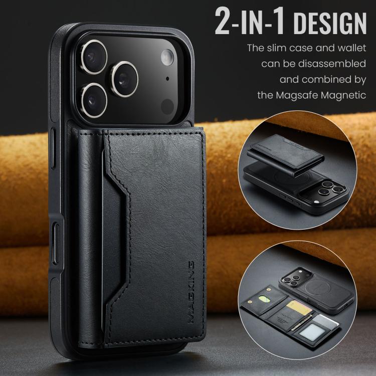 For iPhone 17 Pro MAGKING K2 Series MagSafe RFID Card Bag Detachable Phone Case
