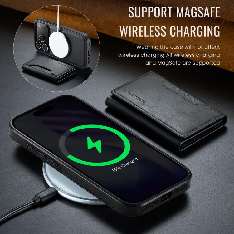 For iPhone 17 Pro MAGKING K2 Series MagSafe RFID Card Bag Detachable Phone Case