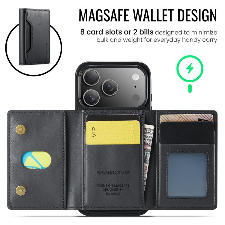 For iPhone 17 Pro MAGKING K2 Series MagSafe RFID Card Bag Detachable Phone Case