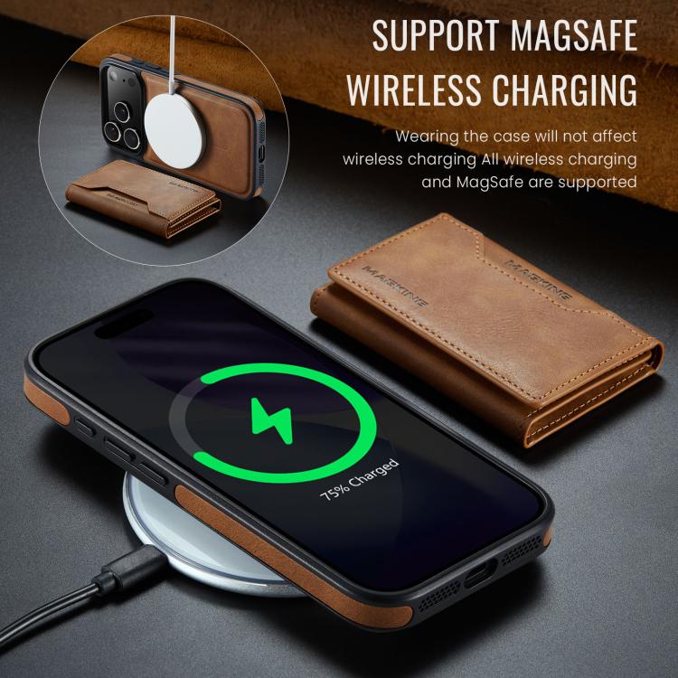 For iPhone 17 Pro MAGKING K2 Series MagSafe RFID Card Bag Detachable Phone Case