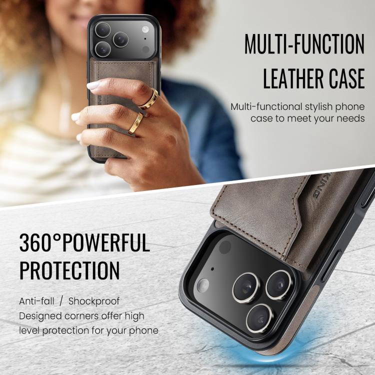 For iPhone 17 Pro MAGKING K2 Series MagSafe RFID Card Bag Detachable Phone Case