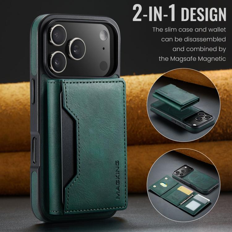 For iPhone 17 Pro MAGKING K2 Series MagSafe RFID Card Bag Detachable Phone Case