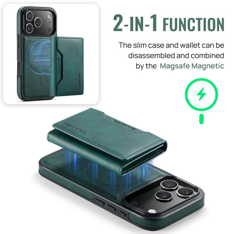 For iPhone 17 Pro MAGKING K2 Series MagSafe RFID Card Bag Detachable Phone Case