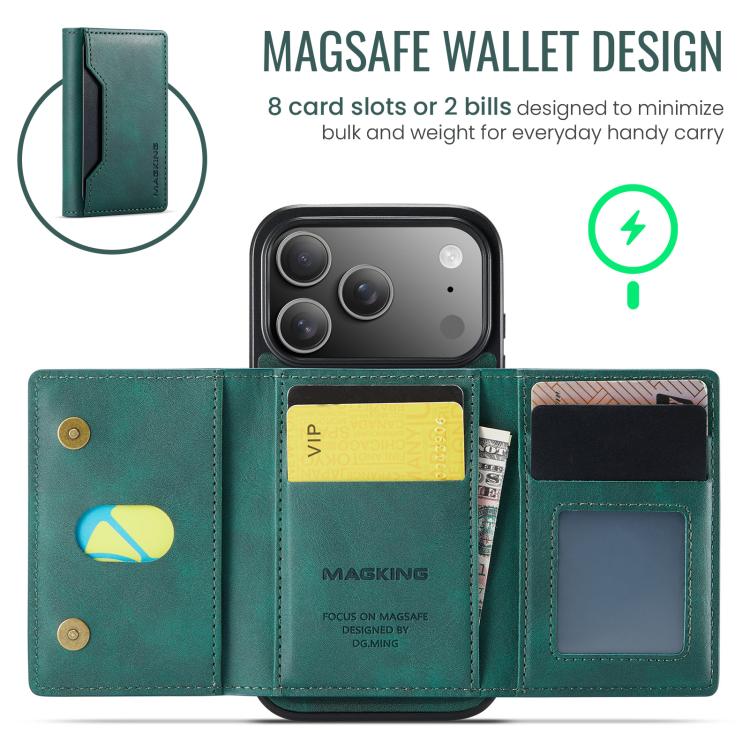 For iPhone 17 Pro MAGKING K2 Series MagSafe RFID Card Bag Detachable Phone Case