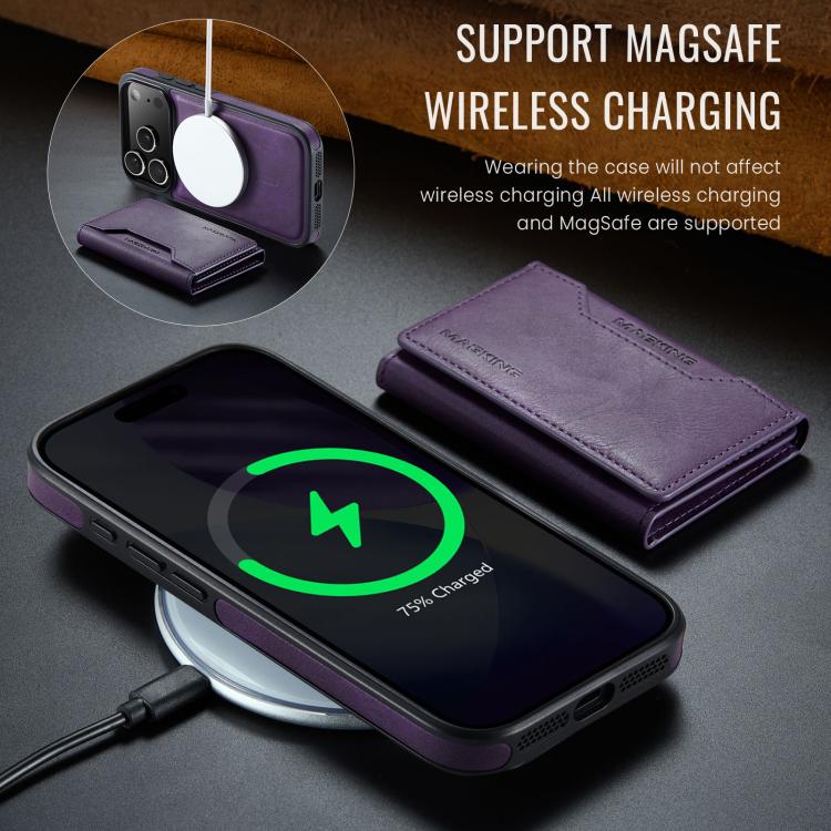 For iPhone 17 Pro MAGKING K2 Series MagSafe RFID Card Bag Detachable Phone Case