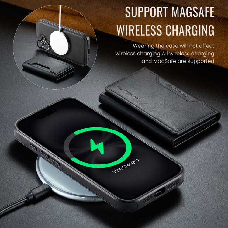 For iPhone 17 MAGKING K2 Series MagSafe RFID Card Bag Detachable Phone Case