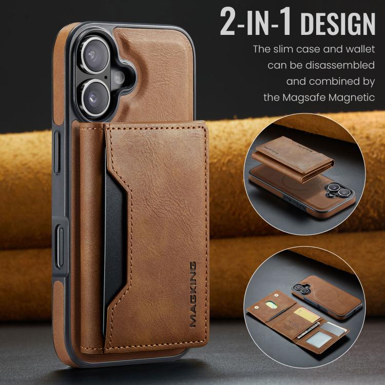 For iPhone 17 MAGKING K2 Series MagSafe RFID Card Bag Detachable Phone Case