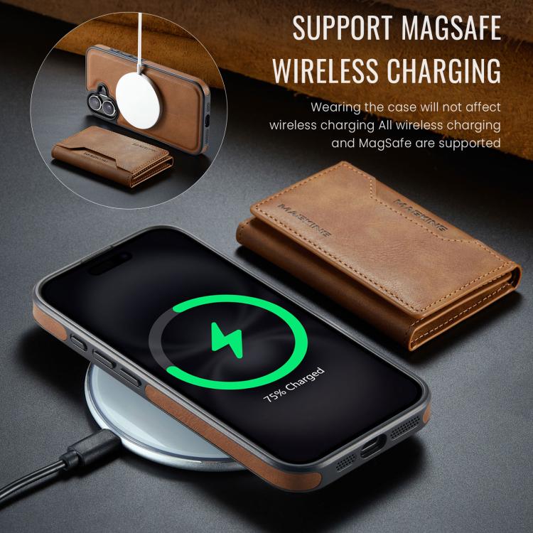 For iPhone 17 MAGKING K2 Series MagSafe RFID Card Bag Detachable Phone Case