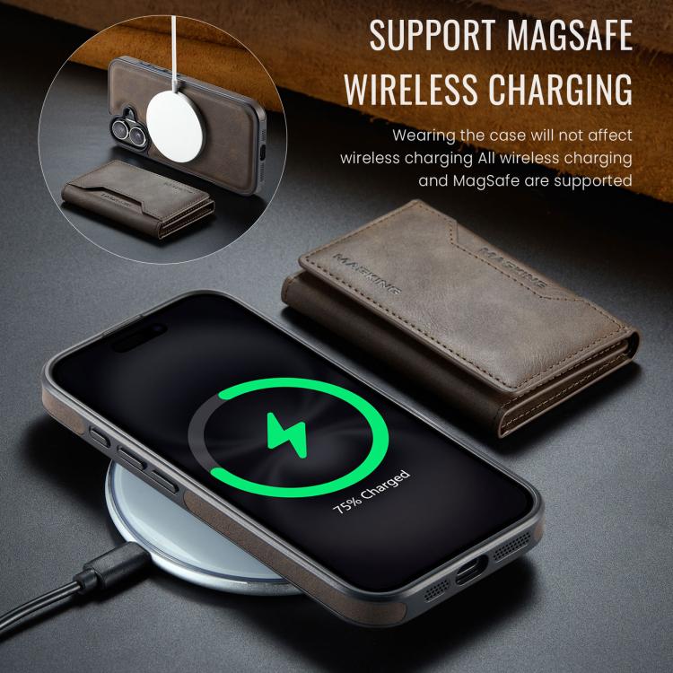 For iPhone 17 MAGKING K2 Series MagSafe RFID Card Bag Detachable Phone Case