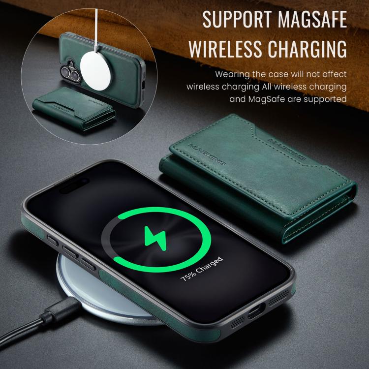 For iPhone 17 MAGKING K2 Series MagSafe RFID Card Bag Detachable Phone Case