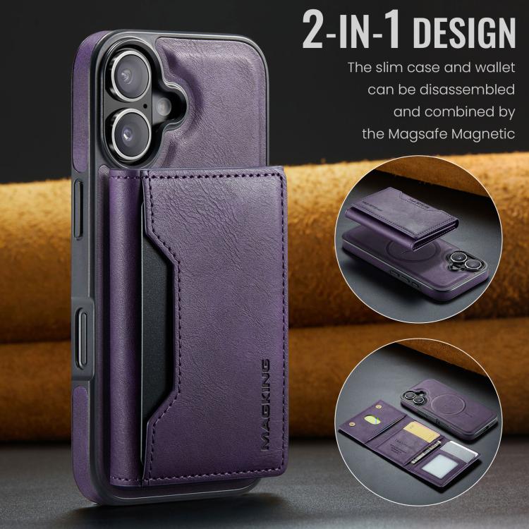 For iPhone 17 MAGKING K2 Series MagSafe RFID Card Bag Detachable Phone Case