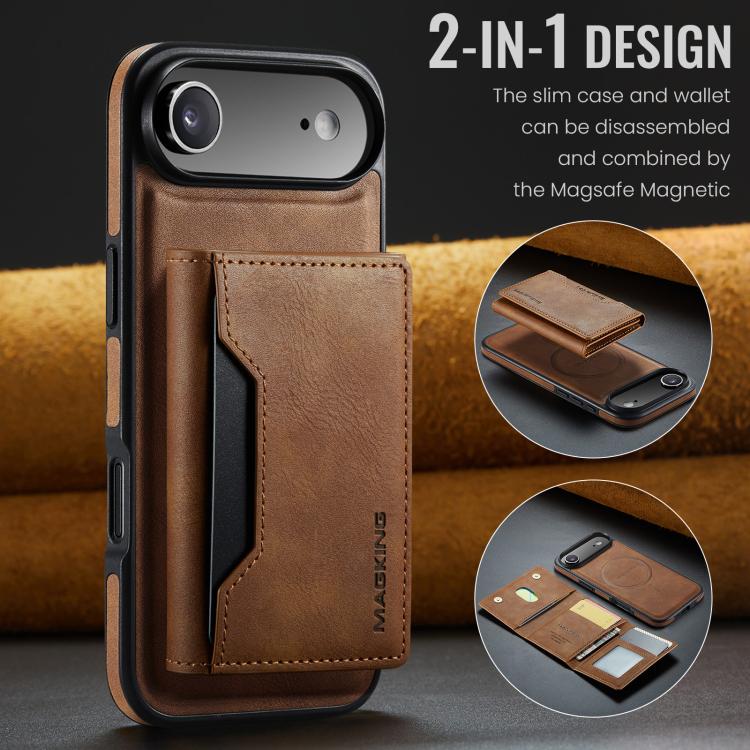 For iPhone Air MAGKING K2 Series MagSafe RFID Card Bag Detachable Phone Case