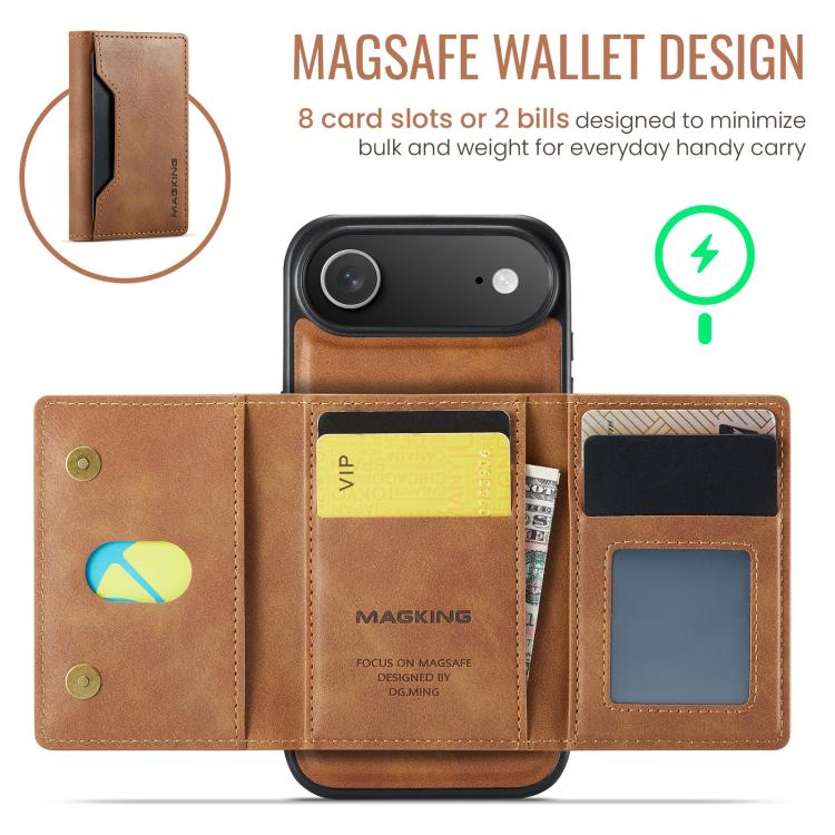 For iPhone Air MAGKING K2 Series MagSafe RFID Card Bag Detachable Phone Case