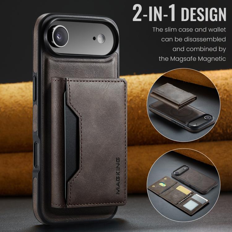 For iPhone Air MAGKING K2 Series MagSafe RFID Card Bag Detachable Phone Case