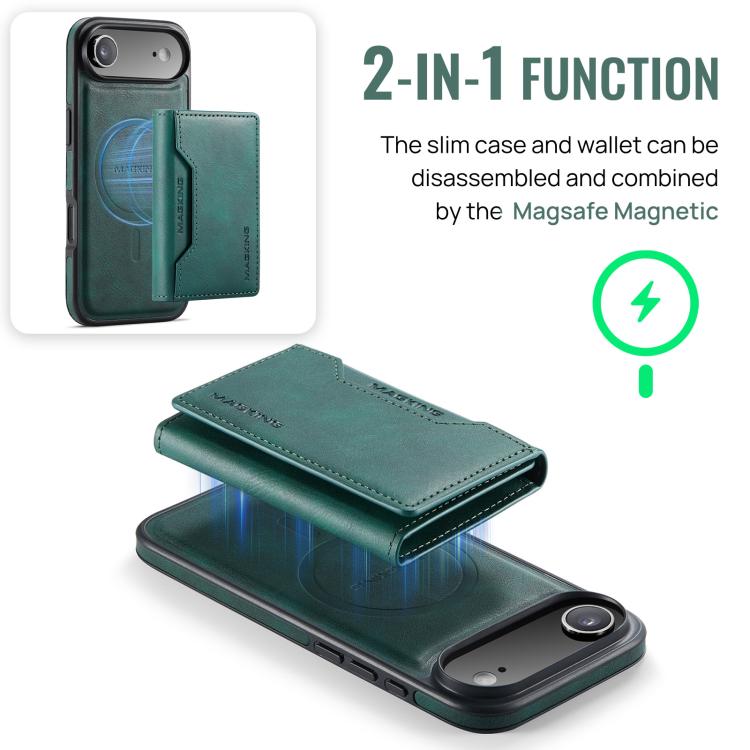 For iPhone Air MAGKING K2 Series MagSafe RFID Card Bag Detachable Phone Case