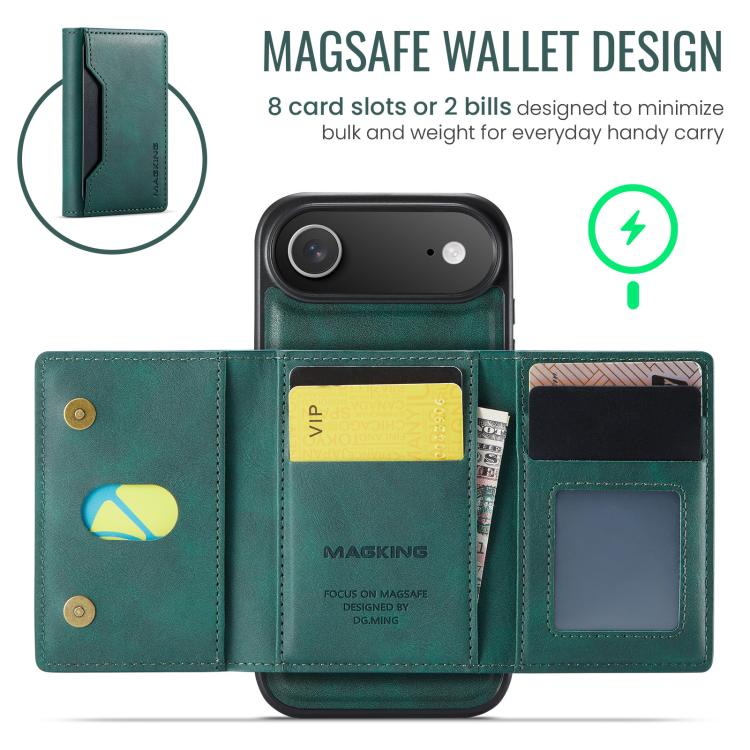 For iPhone Air MAGKING K2 Series MagSafe RFID Card Bag Detachable Phone Case