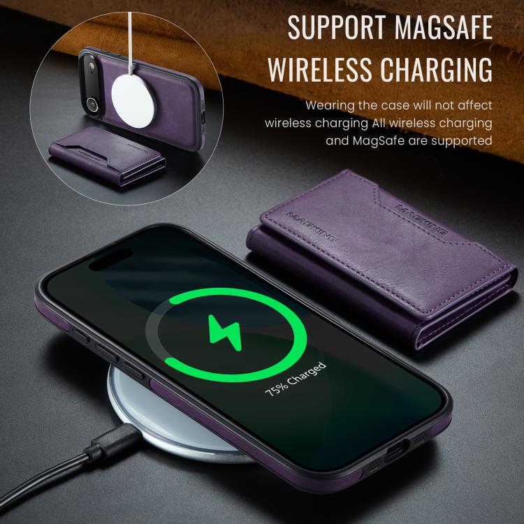 For iPhone Air MAGKING K2 Series MagSafe RFID Card Bag Detachable Phone Case